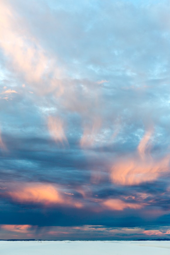 Evening sky over White Sands